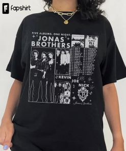 Jonas Brothers Vintage T-Shirt, Jonas Five Albums…