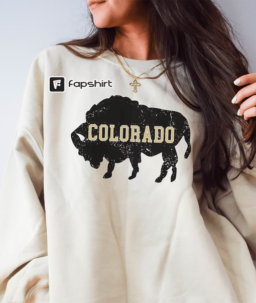 Buffalo Colorado University Sweater Vintage University of Colorado Boulder Colorado Game Day Buffalo Distressed Colorado Athletics Hoodie