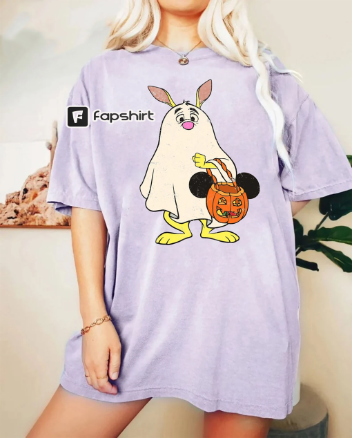 Disney Winnie The Pooh Character Halloween Comfort Colors Shirt, Disney Ghost Shirt, Vintage Spooky Season Shirt Disney Family Halloween Tee