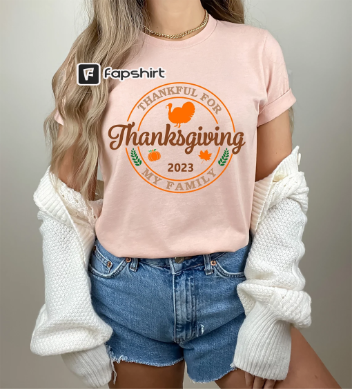 Thanksgiving 2023 Shirt, Thanksgiving Sweatshirt, Fall Shirts For Women, Grateful Sweater, Autumn Tees, Cousin Crew, Family Matching Outfits