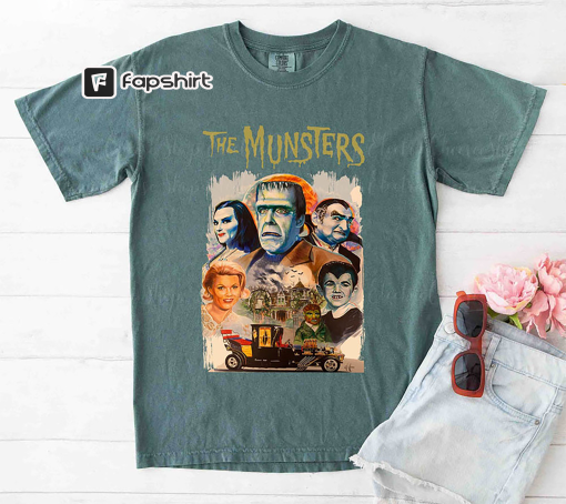 The Munster Halloween Shirt, Frankenstein Horror Movie Series Unisex T-shirt Tee Tops