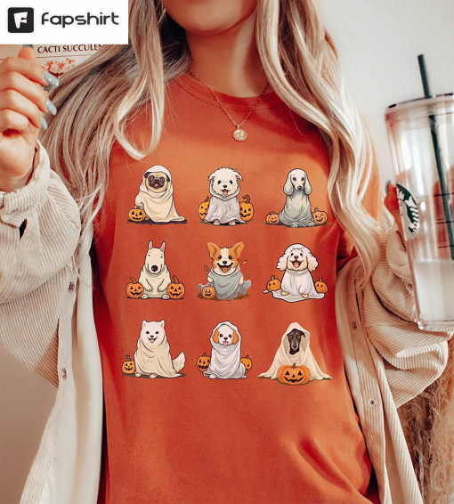 Dog Halloween Shirt , Comfort Colors Cute Unisex Hoodie Sweater