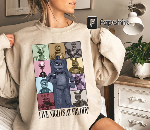 Five Nights At Freddy Eras Style Shirt | Fnaf Shirt | Freddy Fazbear Bonnie Chica Shirt | Five Nights At Freddy Video Game Shirt