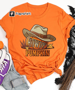 Howdy Pumpkin Shirt, Retro Western Cowboy For…