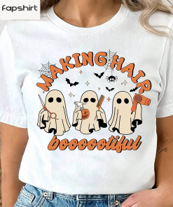 Boo Ghost Hair Stylist Shirt, Halloween Making…