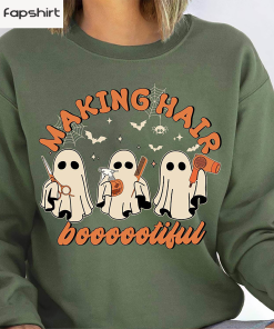 Boo Ghost Hair Stylist Shirt, Halloween Making…