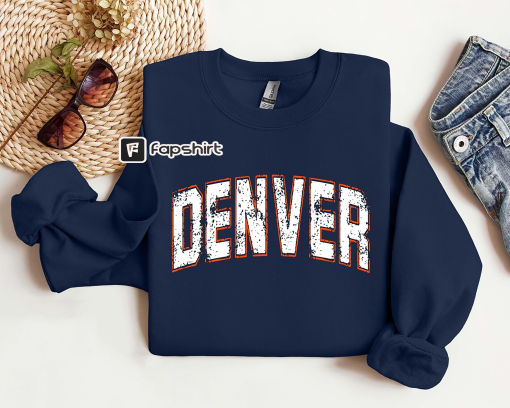 Denver Football Sweatshirt, Denver Football Shirt, Vintage Denver Football Sweatshirt, Denver Crewneck, Denver Fans Gift, Football Sweater