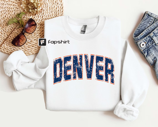 Denver Football Sweatshirt, Denver Football Shirt, Vintage Denver Football Sweatshirt, Denver Crewneck, Denver Fans Gift, Football Sweater