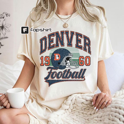 Retro Denver 1960 Football Shirt, Denver Bronco Football Sweatshirt, Football Jersey Fan Gift, Game Day Hoodie, Russell Wilson, Jerry Jeudy