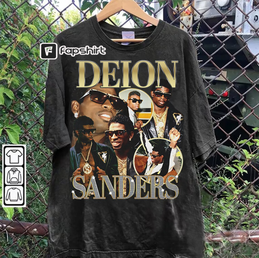 Deion Sanders 90s Vintage Tee – Deion Sanders American Football Vintage Graphic Tee – Deion Sanders 90s Vintage Oversized Retro Shirt DS01