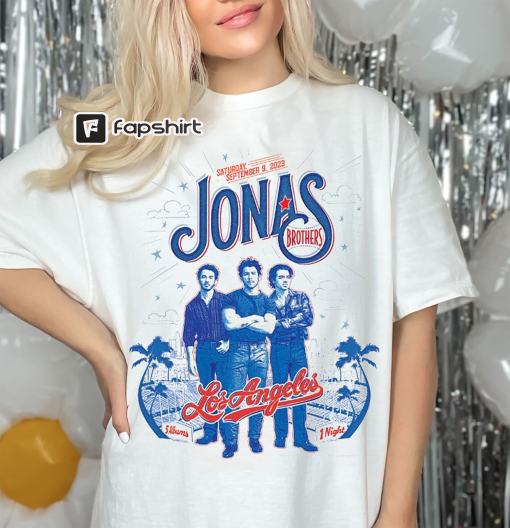 LOS ANGELES Crewneck Sweatshirt, Jonas Brothers Merch, Jonas Five Albums One Night Tour Shirt, Jonas Brothers 2023 Tour Shirt