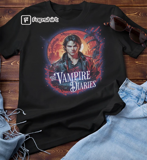 Vampire diaries Damon Salvatore Inspired shirt, Gothic Style, Bloodsucker Fashion, Night Creature, Urban Trend, Dark Fantasy, Mystic Falls