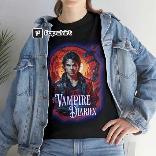 Vampire diaries Damon Salvatore Inspired shirt, Gothic Style, Bloodsucker Fashion, Night Creature, Urban Trend, Dark Fantasy, Mystic Falls