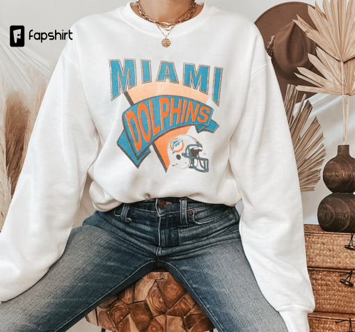 Vintage Miami Dolphins Shirt, Retro Miami Dolphins Sweatshirt, Miami Dolphin Football Shirt, Miami Football Shirt, NFL Miami Dolphins Shirt