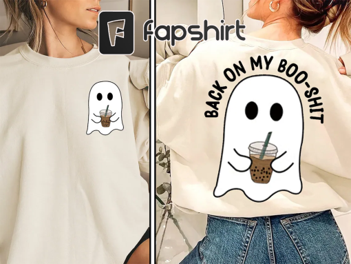 Back On My Sweatshirt, Trendy Sweat Spooky, Boo Sheet Shirt, Funny Ghost Sweatshirt, Funny Halloween Shirt, Spooky Sweatshirt, Trendy Sweat