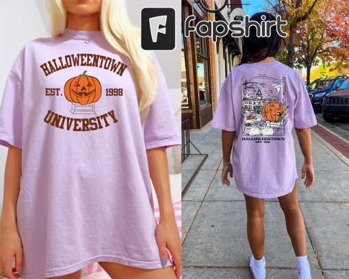 Comfort Colors® Vintage Halloweentown 1998 Shirt, 2 Side Halloweentown University Shirt, Fall Shirt, Halloweentown Shirt, Halloween Shirt