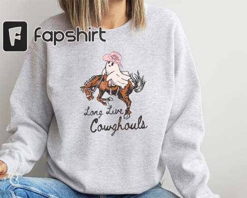 Long Live Cowghouls Sweatshirt, Western Halloween Shirt, Cowboy Ghost Shirt, Halloween Gift, Cowgirl Halloween Shirt, Spooky Cowboy Shirt