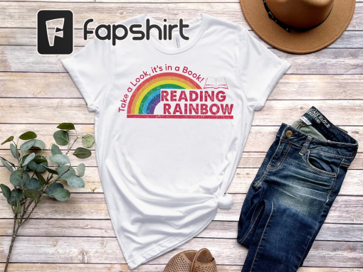 Reading Rainbow Shirt, Retro Librarian Shirt, Teacher Appreciation Shirt, Retro Comfort Rainbow School Shirt, Book Lover Gift, Bookworm Tee