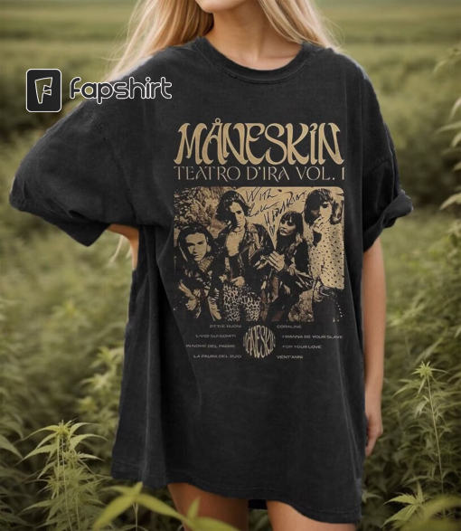 Måneskin T-Shirt, Måneskin Tour 2023 Shirt, Rock Band Tour Graphic Shirt, Måneskin Music Shirt, Vintage 2023 Maneskin Rush! World tour shirt