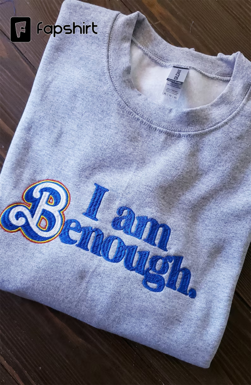 Custom adult Unisex Embroidered sweatshirt, I am Enough, Customize with your initial