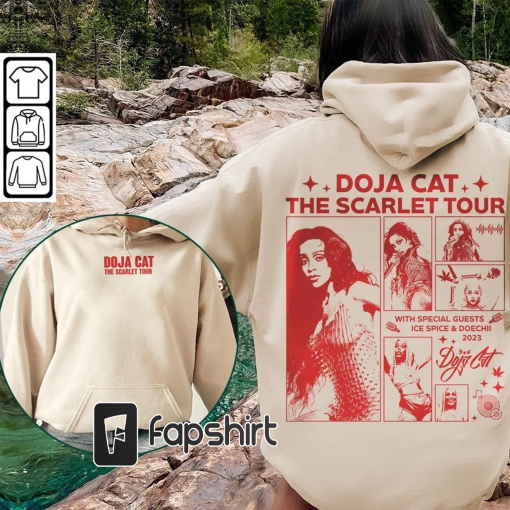 Doja Cat Rap Shirt Double Sided, The Scarlet Tour 2023 Vintage 90s Y2K Style, Ice Spice Doechii 2023 Bootleg Gift For Fan Rap2706VL