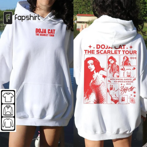 Doja Cat Rap Shirt Double Sided, The Scarlet Tour 2023 Vintage 90s Y2K Style, Ice Spice Doechii 2023 Bootleg Gift For Fan Rap2706VL