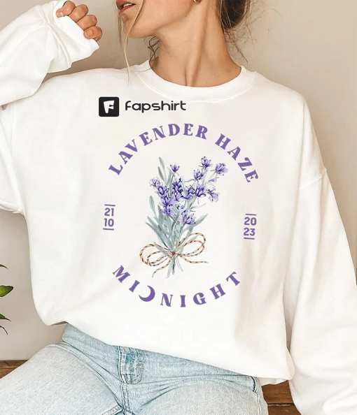 Lavender Haze Shirt,Midnights Lavender Shirt,Concert Shirt,Fan Shirt,Lover Merch Tee,Music Shirt,Floral TS Merch,Music Fan Album TShirt