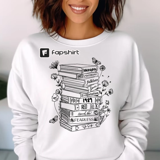 Taylor Swift Albums Books, Taylor’s Version Music Albums, Concert Tour Merch Tee, As Book Shirt for 2023, Unisex Crewneck Sweatshirt