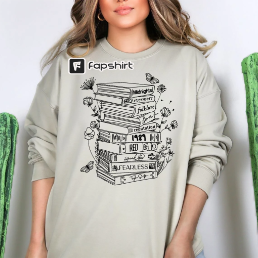 Taylor Swift Albums Books, Taylor’s Version Music Albums, Concert Tour Merch Tee, As Book Shirt for 2023, Unisex Crewneck Sweatshirt