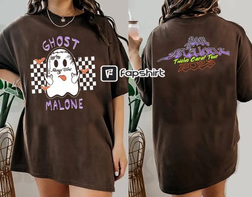 Ghost Malone Post Malone Shirt, Always Tired Funny Ghost Halloween T-Shirt, Spooky Sweatshirt, Stay Spooky Shirt, Halloween Season Apparel,