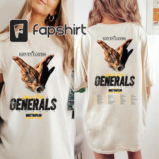 Kevin Gates T-Shirt, Sweatshirt, Kevin Gates Only The Generals Tour 2023 Shirt, The Generals Concert Shirt