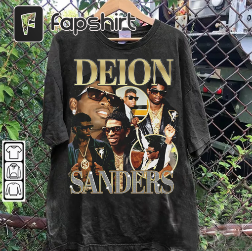 Deion Sanders 90s Vintage Tee – Deion Sanders American Football Vintage Graphic Tee – Deion Sanders 90s Vintage Oversized Retro Shirt