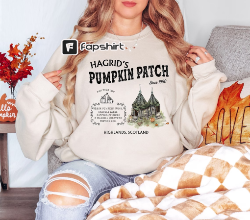 Hagrid’s Pumpkin Patch Sweatshirt, Wizard Shirt, HP Fan Gift, Potterhead Gift, Pumpkin Patch Shirt, Fall Shirt, HP Inspired Shirt