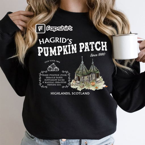 Hagrid’s Pumpkin Patch Sweatshirt, Wizard Shirt, HP Fan Gift, Potterhead Gift, Pumpkin Patch Shirt, Fall Shirt, HP Inspired Shirt