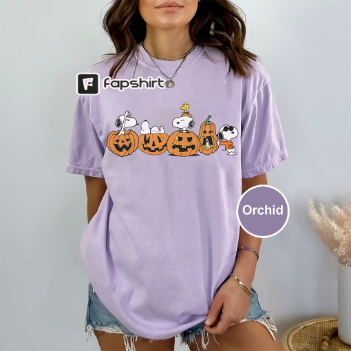 Dog Autumn Pumpkins Comfort Colors Shirt, Retro Snoopy Halloween Shirt, Autumn Snoopy Shirt, Pumpkins Halloween Shirt, Spooky Season Shirt