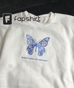 Snooze Butterfly- Embroidered Sweatshirt