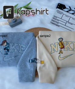 Coraline Inspired Embroidered Crewneck, Embroidered Sweatshirt, Cute…