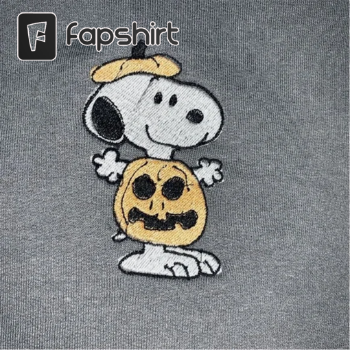 Snoopy Halloween embroidered Crewneck