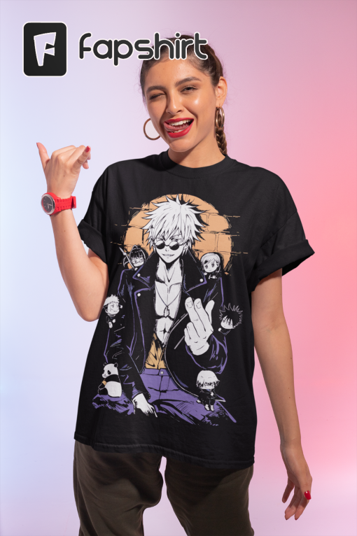 Gojo Satoru T-Shirt Jujutsu Kaisen Sukuna Megumi Itadori Gift Shirt Soft Tee