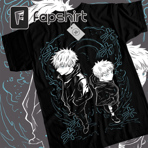 Gojo T-shirt Satoru Megumi Jujutsu Kaisen Yuji Sukuna Anime Black Shirt All Size