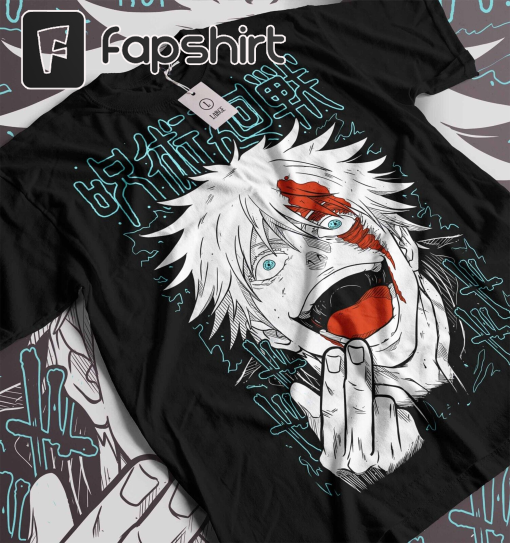 Gojo Satoru T-Shirt Megumi Itadori Yuji Jujutsu Kaisen Sukuna Anime Tee All Size