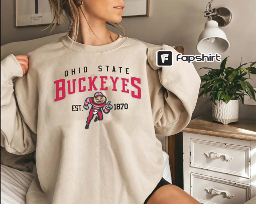 Vintage NCAA Ohio State EST 1870 Sweatshirt, Buckeyes Shirt, Ohio State University, Basketball, Football, College, Unisex T-shirt Sweater