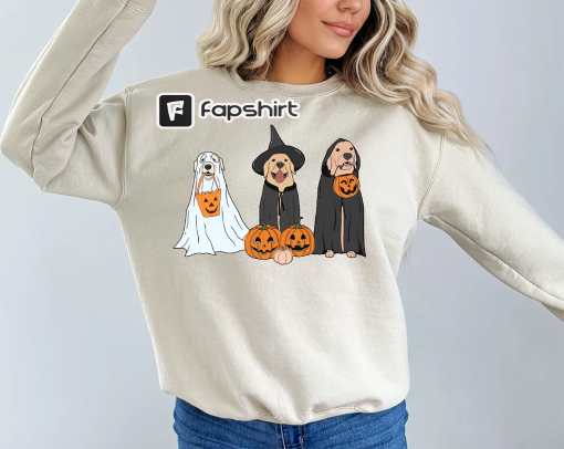 Halloween Sweatshirt, Ghost Dogs Sweatshirt, Halloween Dog, Halloween Crewneck, Fall Shirts, Pumpkin Sweater, Spooky Season, Dog Lover Gift