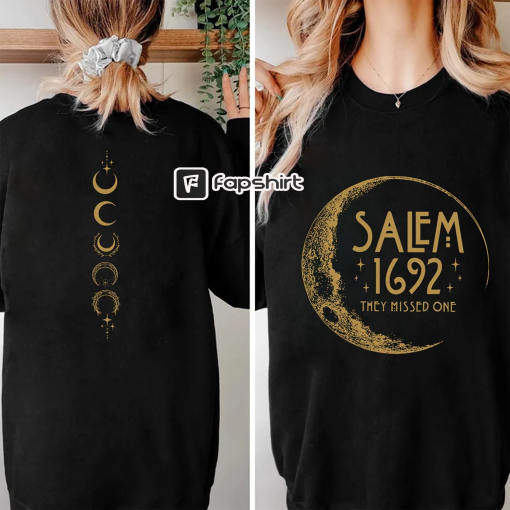 Retro Salem 1692 Shirt, Salem They Missed One Shirt,Vintage Halloween Shirt, Salem Massachusetts, Halloween Party Shirt,Witchy Women’s Shirt