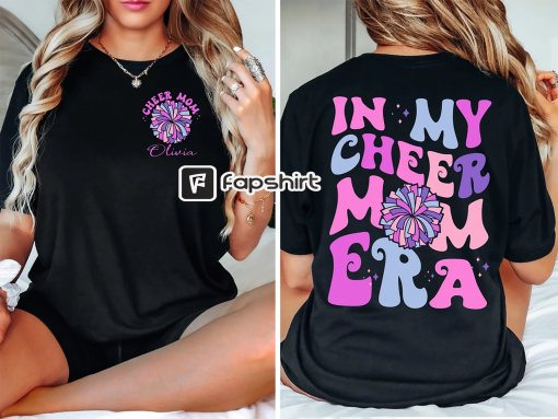 Personalized In My Cheer Mom Era Shirt, Custom Cheer Mama Era Shirt, Cheer Mom Shirt, Cheerleading Shirt, Cheer Squad Tee