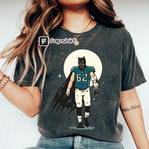 Comfort Colors Jason Kelce Shirt, Philadelphia Sweatshirt, Fat Batman Jason Kelce Cartoon T-Shirt