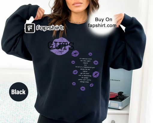 Guts Olivia track list Shirt, Guts aesthetic Shirt, Olivia Album GUTS Shirt, Music Album Teee . Guts Sweatshirt and Hoodie