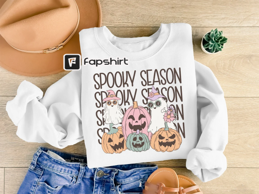 Spooky Season Shirt,Halloween Ghost Shirt,Ghost Tee,Halloween Shirt,Cute Cute Ghost Sweater,Halloween Sweatshirt