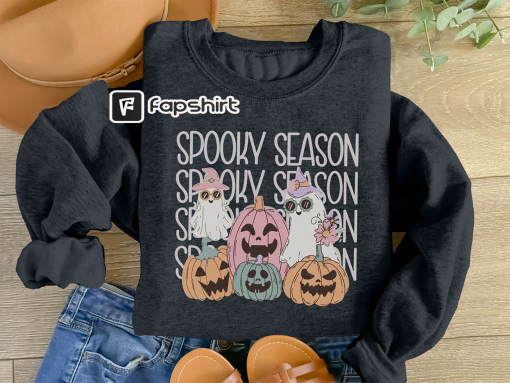 Spooky Season Shirt,Halloween Ghost Shirt,Ghost Tee,Halloween Shirt,Cute Cute Ghost Sweater,Halloween Sweatshirt