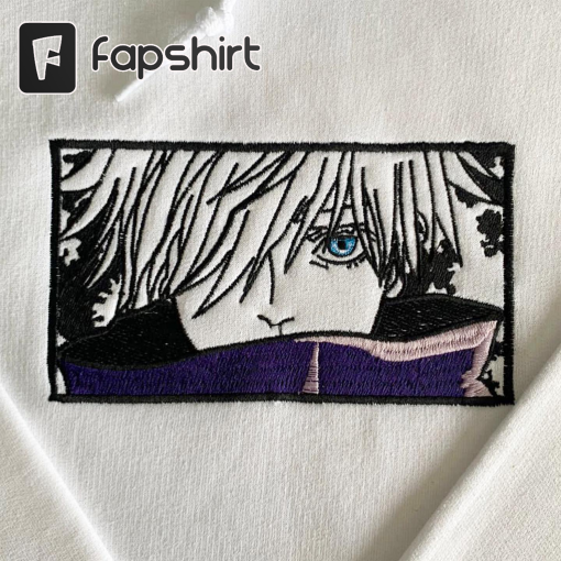 Anime embroidered hoodie jjk gojo